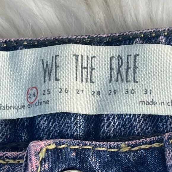 Free People We The Free Upcycled Cutoff Denim Button Front Mini Skirt Sz XS - Picture 8 of 11